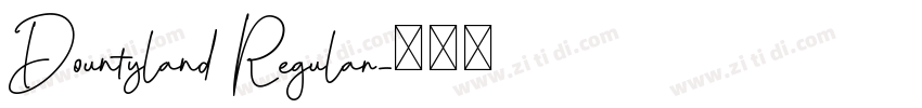Dountyland Regular字体转换